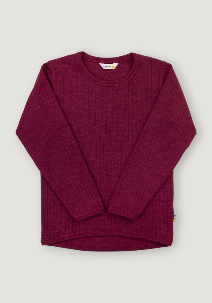Bluză din lână merinos - Basic Pink