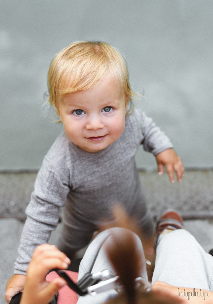 Bluză lână merinos - Basic Sesame Melange Joha HipHip.ro
