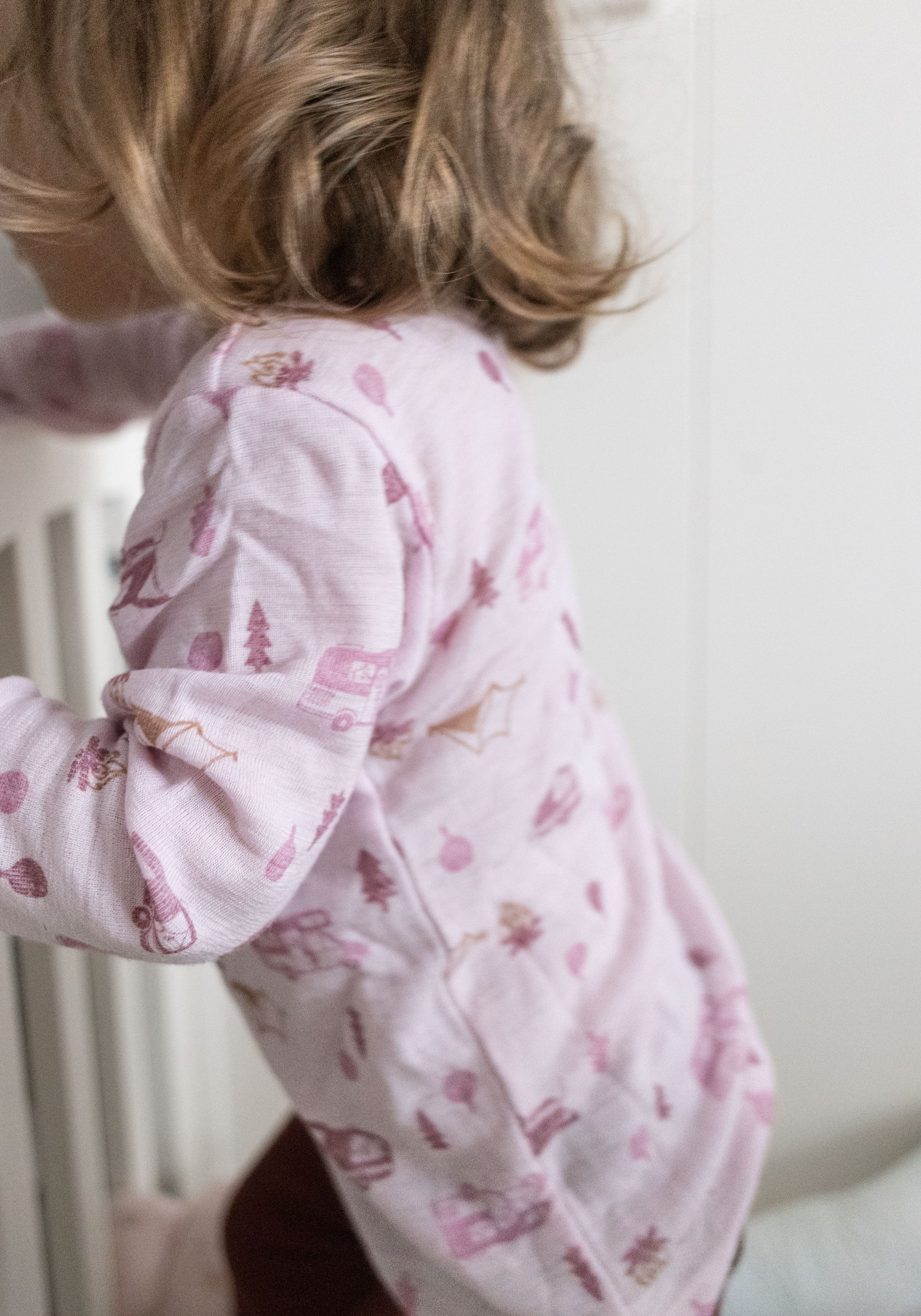 Bluză din lână merinos - Camping Light Pink