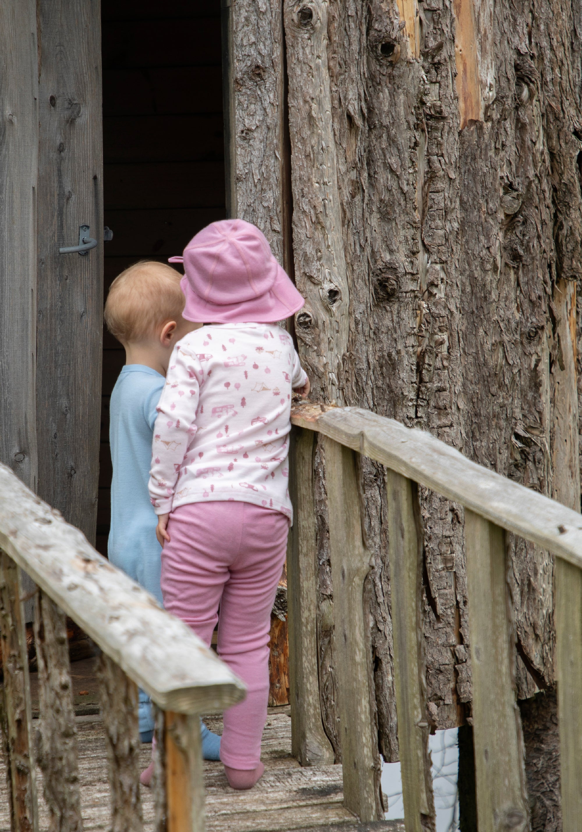 Bluză din lână merinos - Camping Light Pink