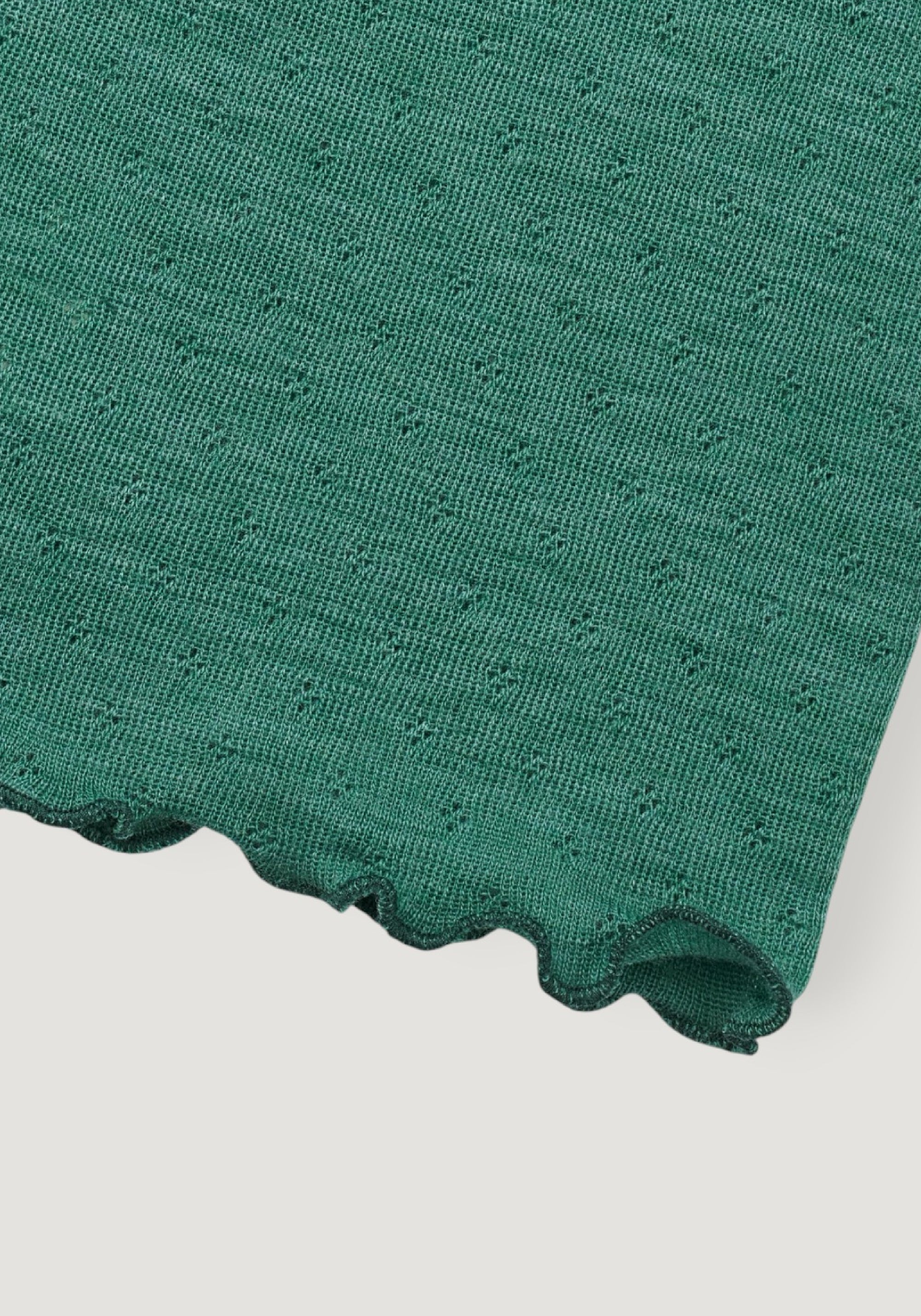 Bluză din lână merinos - Emerald Melange