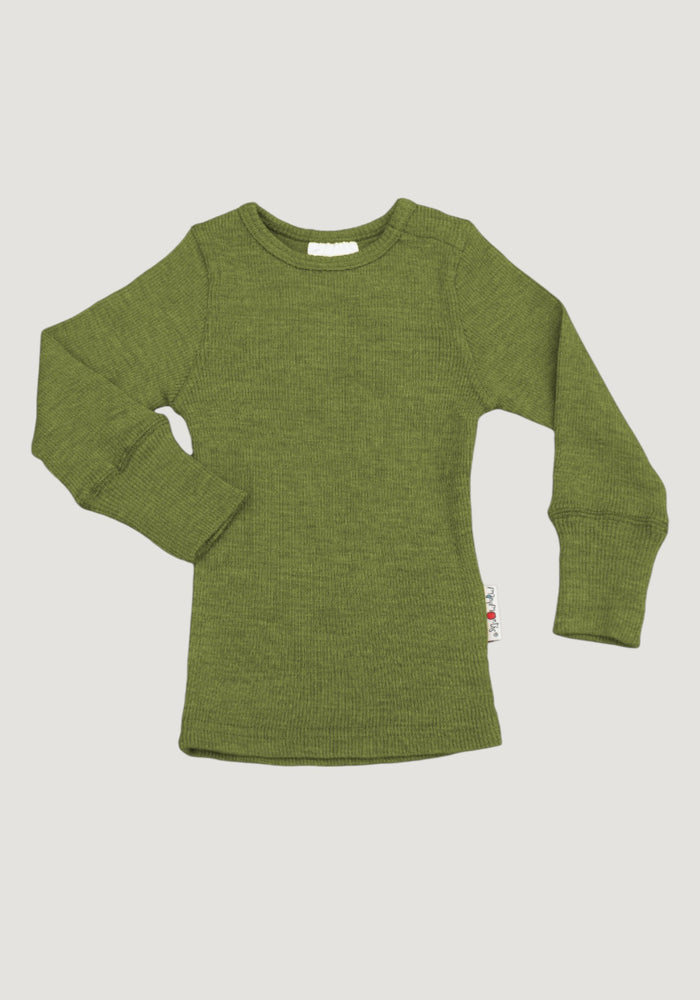 Bluză lână merinos - Garden Moss Green