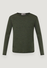 Bluză bărbați din lână merinos - Green Stripe Jalfe HipHip.ro