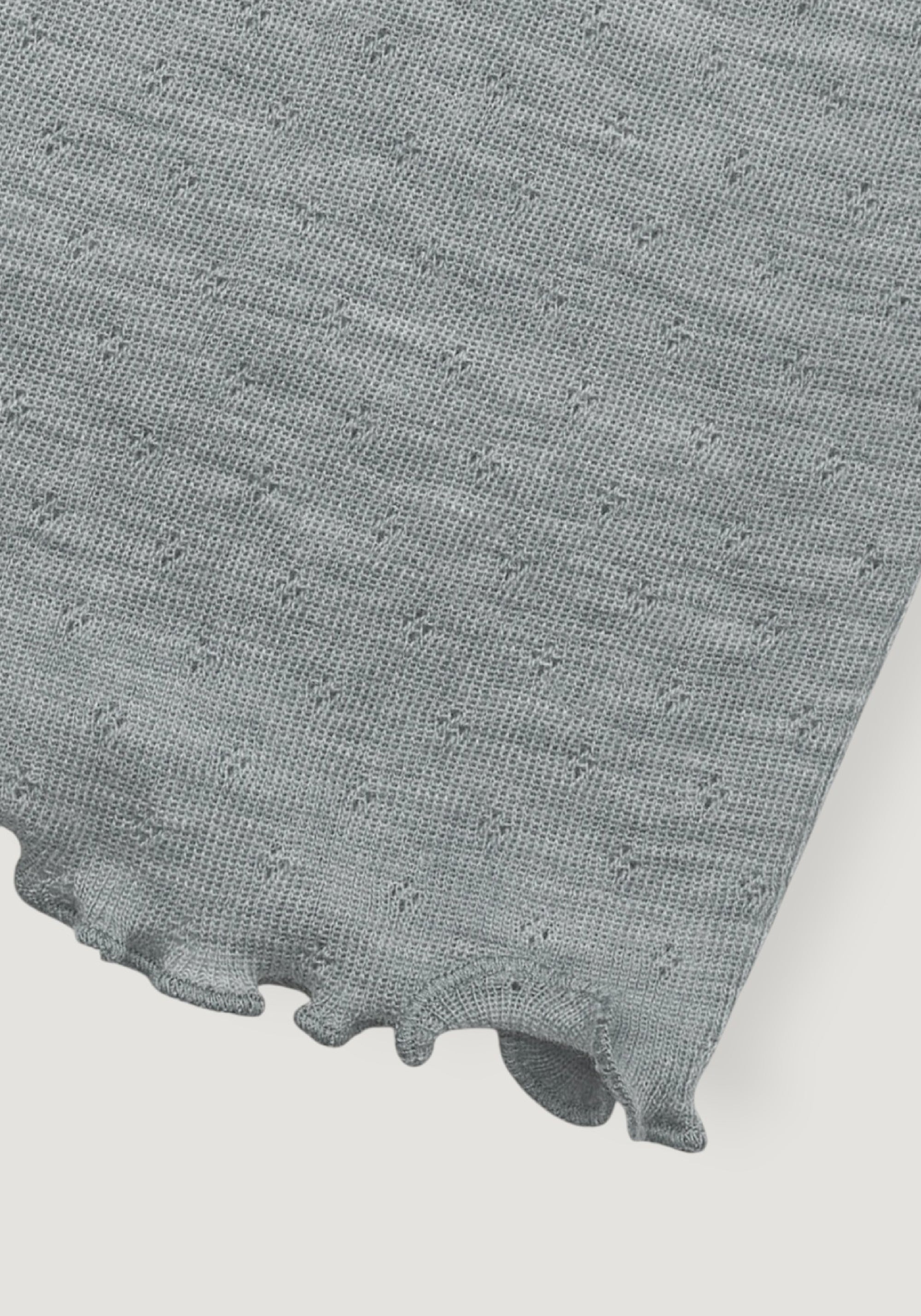 Bluză din lână merinos - Grey Melange