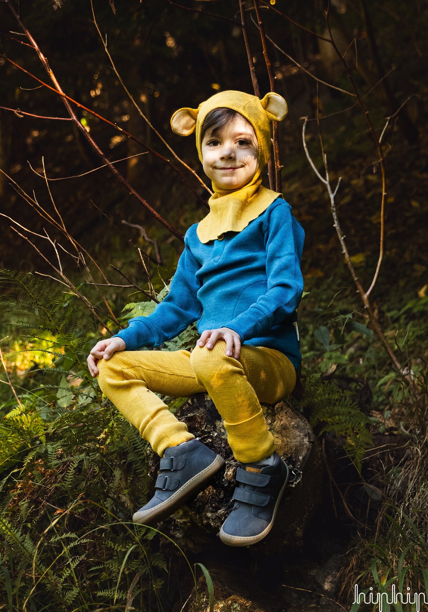 Bluză lână merinos - Henley Pockets Sea Grotto ManyMonths HipHip.ro