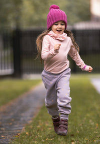 Bluză lână merinos super fină - Long Tee Dusty Rose Smalls HipHip.ro