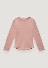 Bluză lână merinos super fină - Long Tee Dusty Rose Default Title