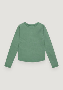 Bluză lână merinos super fină - Long Tee Emerald Green Default Title