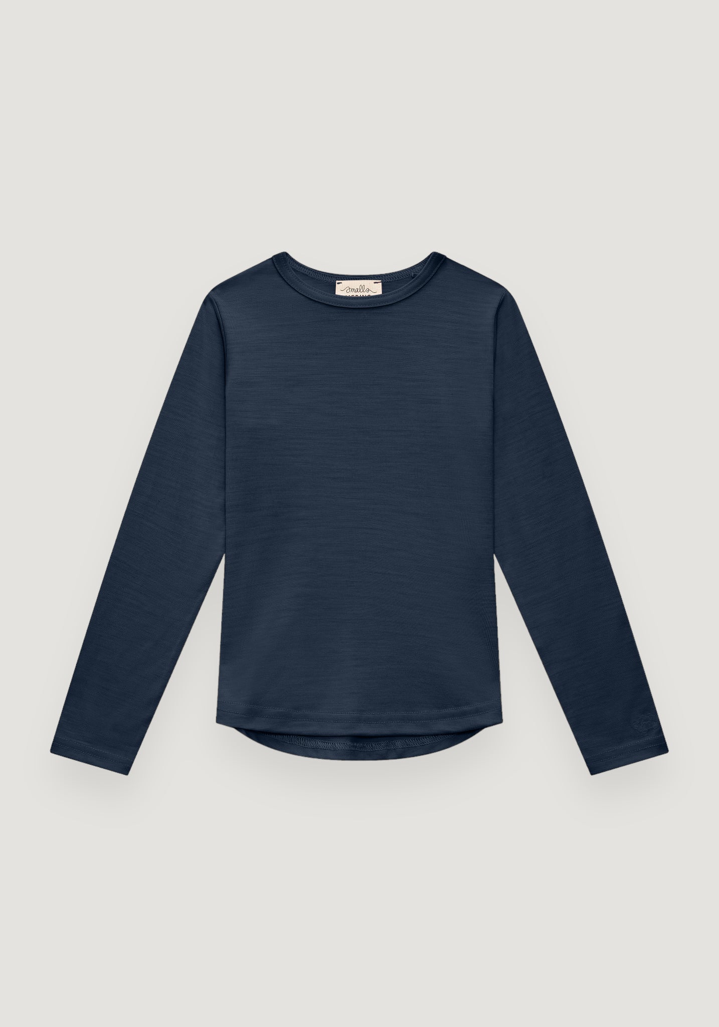 Bluză lână merinos super fină - Long Tee French Navy Default Title