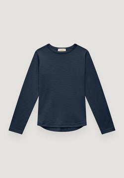 Bluză lână merinos super fină - Long Tee French Navy Default Title