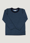 Bluză lână merinos - Mini Stripe Blue