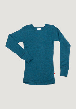 Bluză lână merinos - Seabreeze Teal