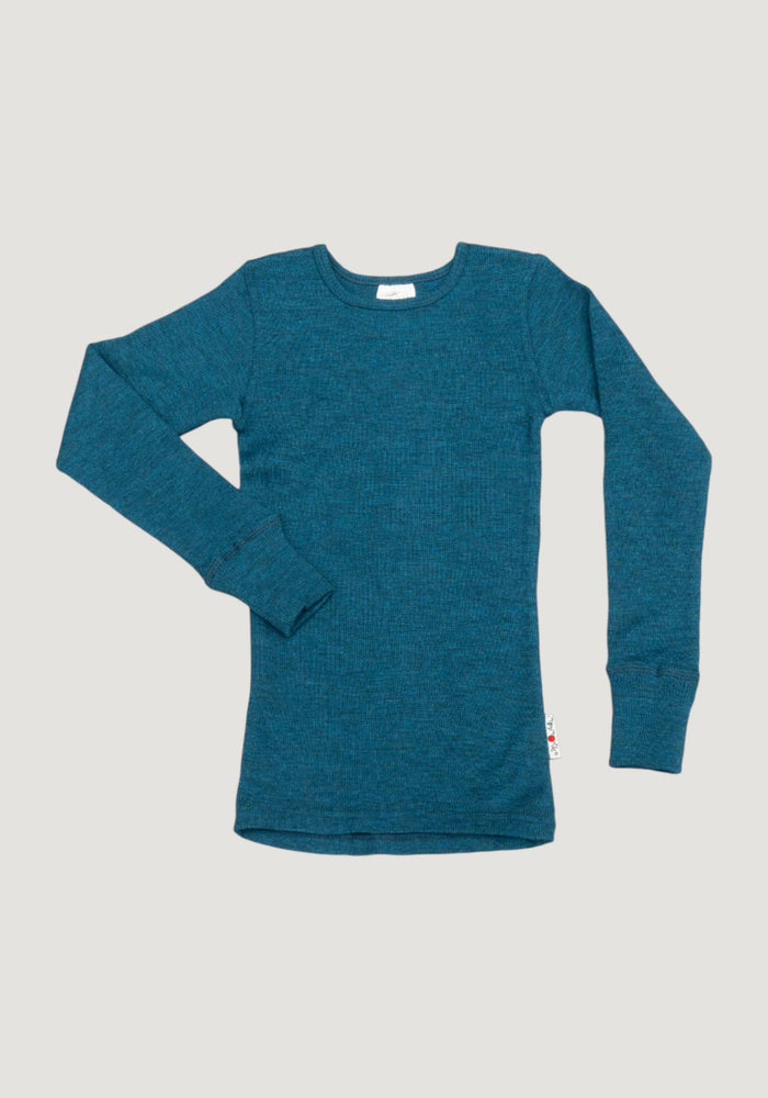 Bluză lână merinos - Seabreeze Teal