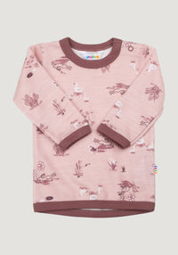 Bluză din lână merinos și bambus - Goose Light Pink