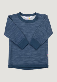 Bluză din lână merinos și bambus - Propeller Dark Denim