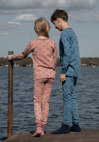 Bluză din lână merinos și bumbac - Ice Crystal Rose