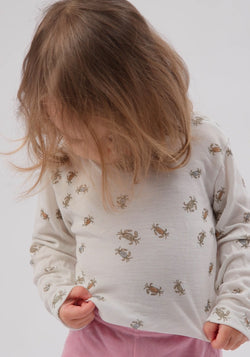 Bluză din lână merinos și mătase - Crab