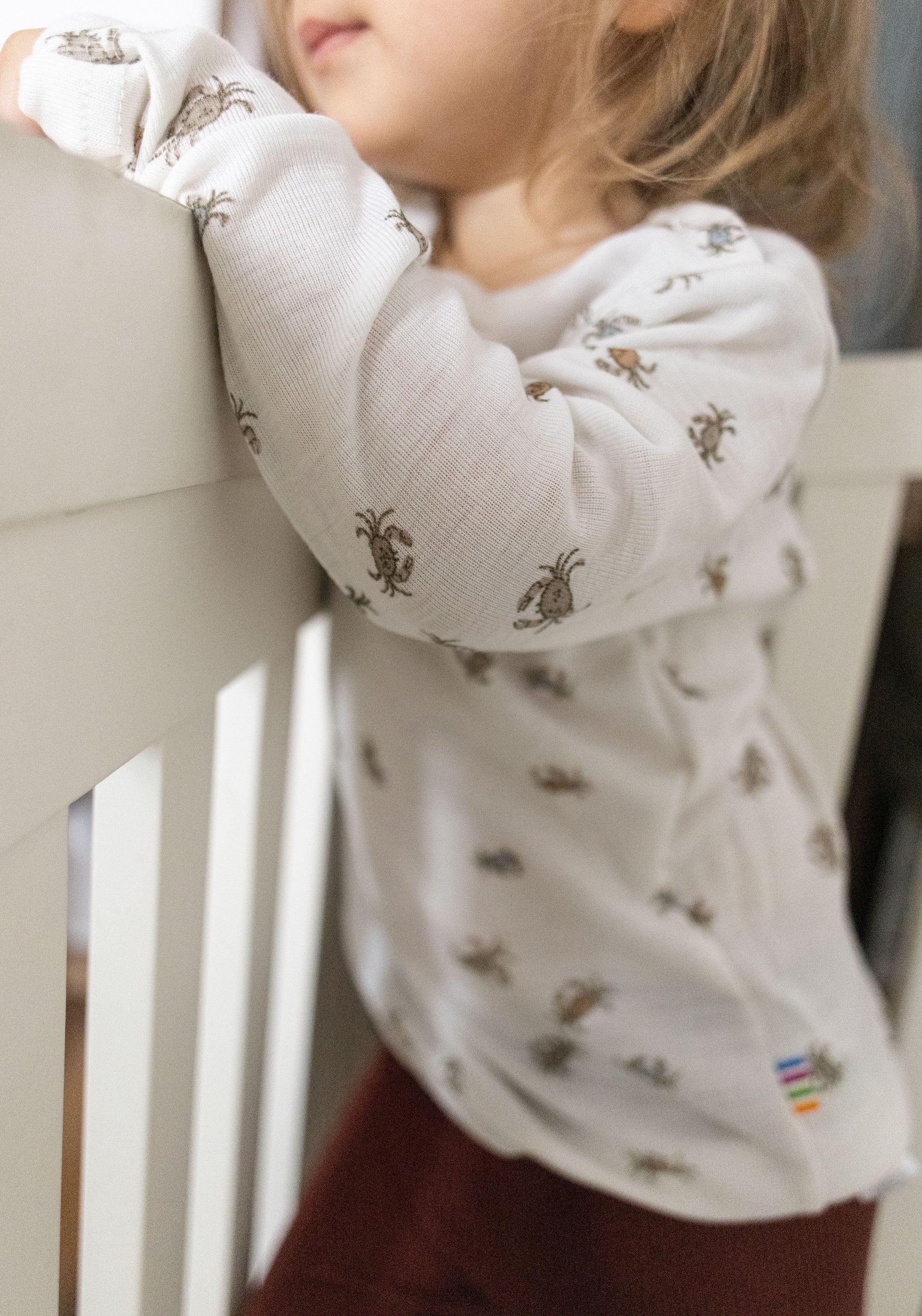 Bluză din lână merinos și mătase - Crab