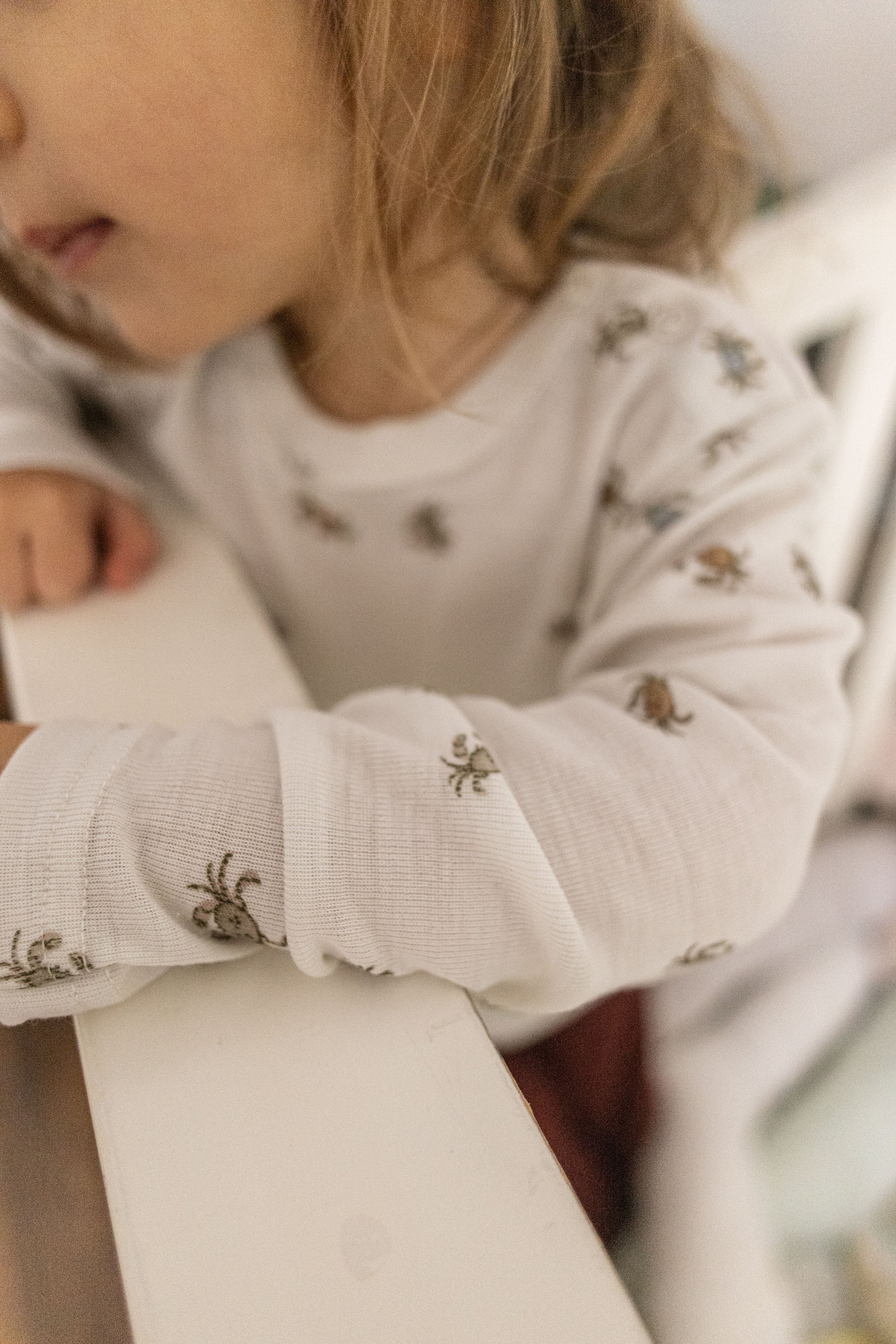 Bluză din lână merinos și mătase - Crab