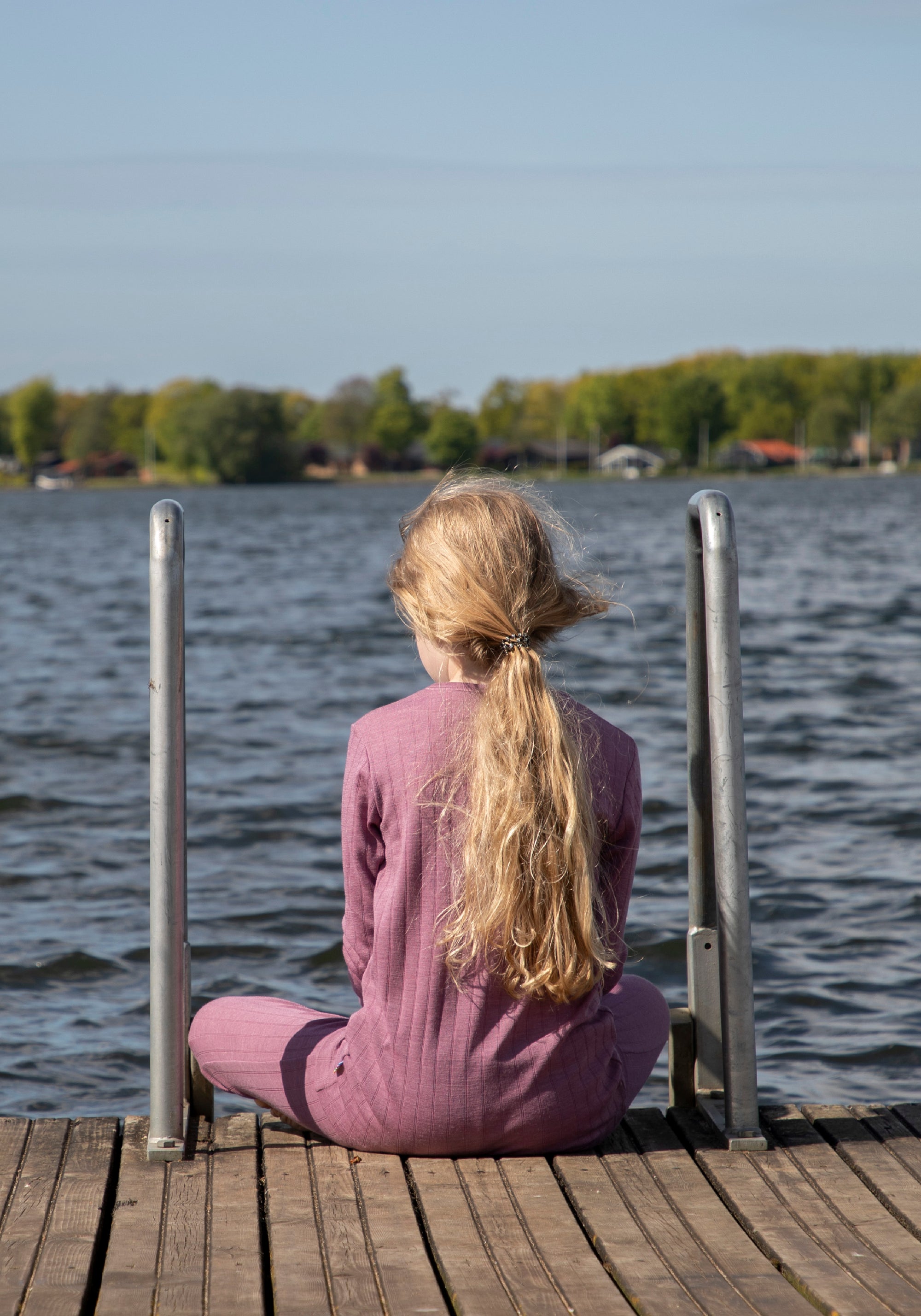 Bluză din lână merinos și mătase - Heather