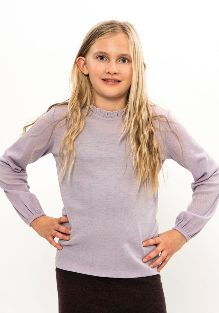 Bluză lână merinos superfină - Vanja Ice Rose Minimalisma HipHip.ro