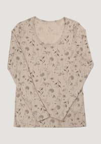 Bluză femei din lână merinos - Dandelion Beige
