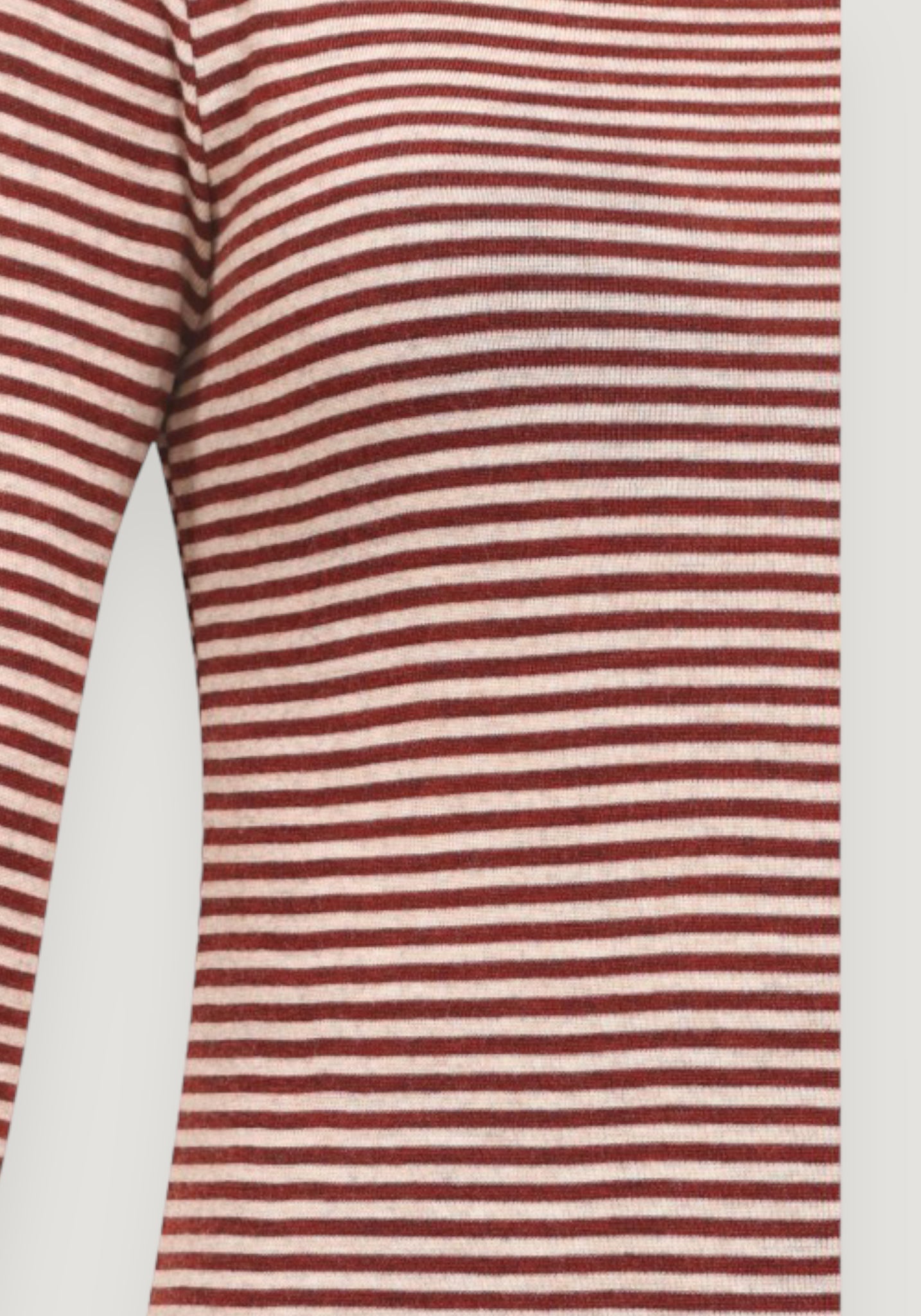 Bluză femei din lână merinos - Rust Stripe Jalfe HipHip.ro