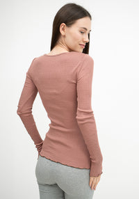 Bluză femei seamless din mătase - Gerda Frill Antique Rose