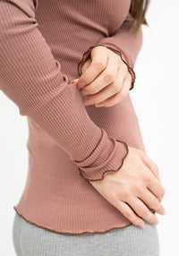 Bluză femei seamless din mătase - Gerda Frill Antique Rose