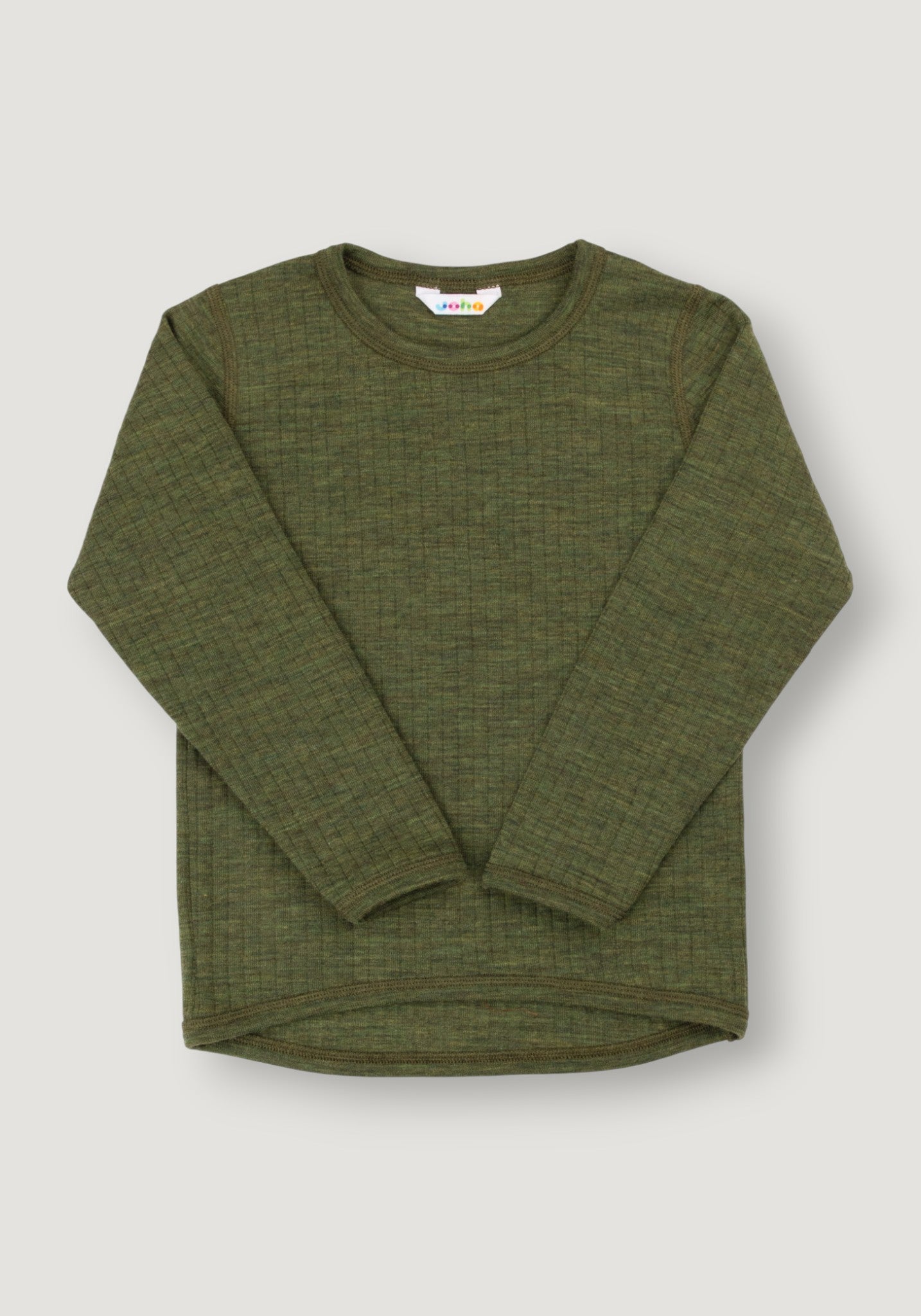 Bluză lână merinos - Basic Dark Olive 80