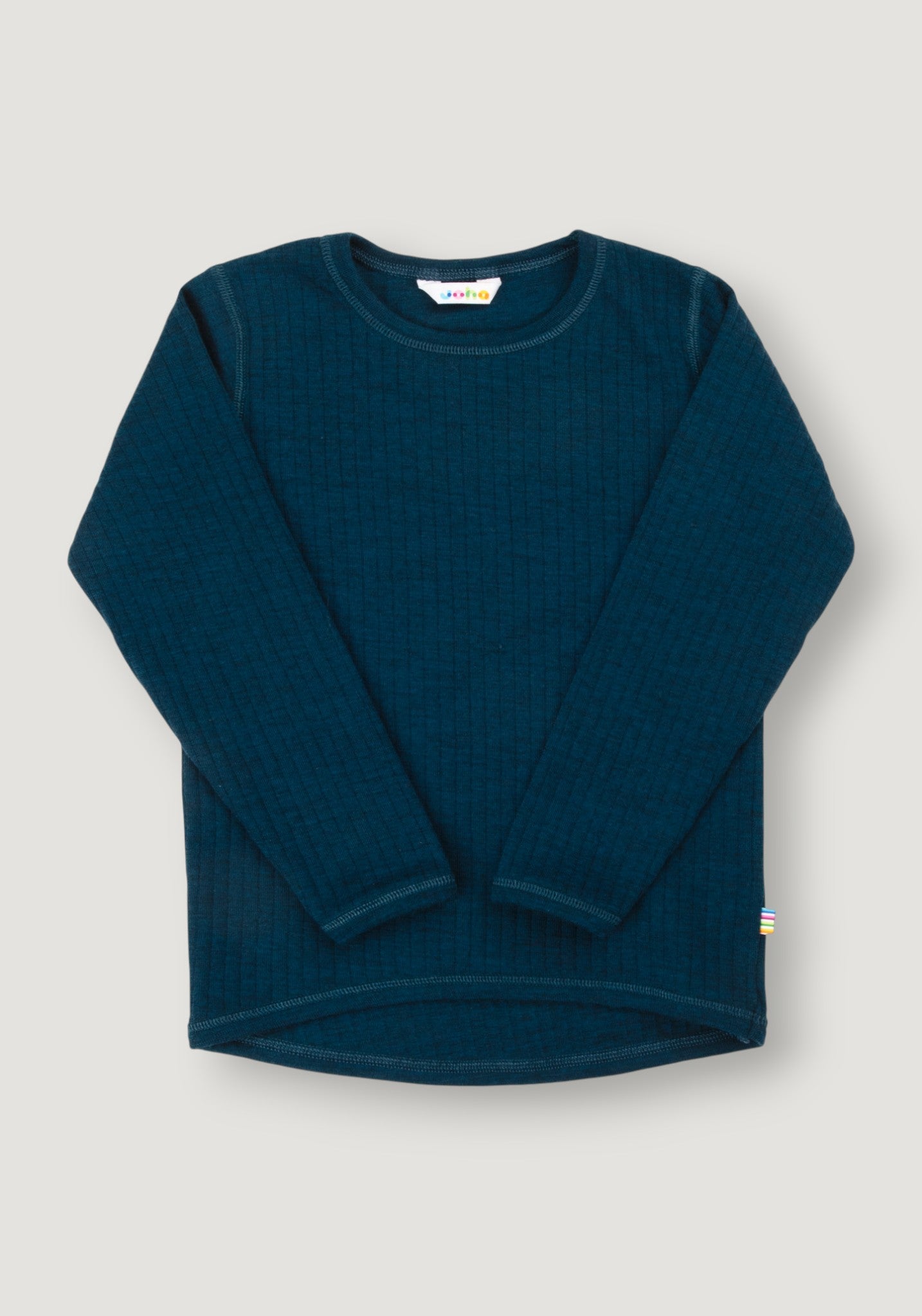 Bluză lână merinos - Basic Dark Turquoise 80