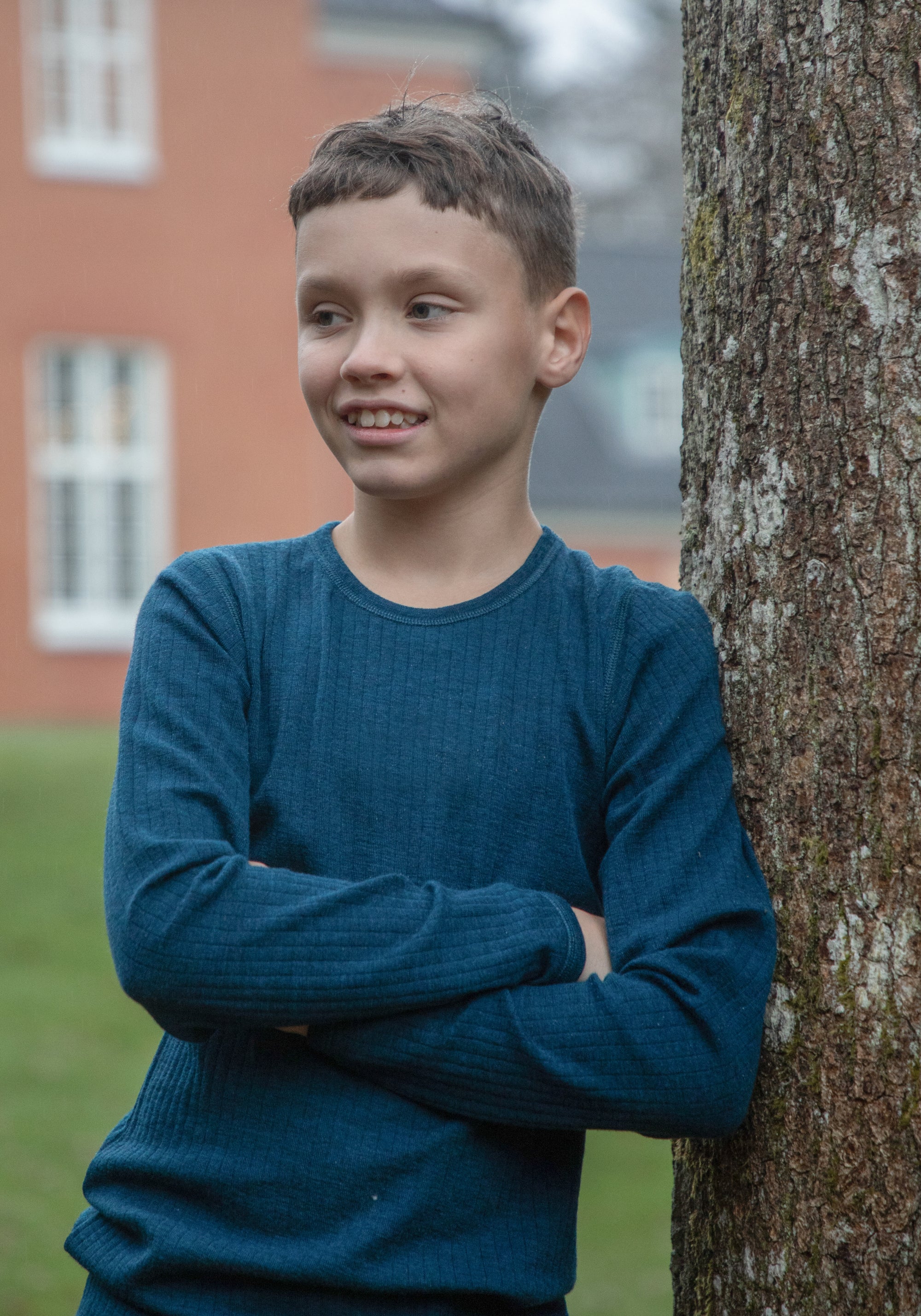 Bluză lână merinos - Basic Dark Turquoise