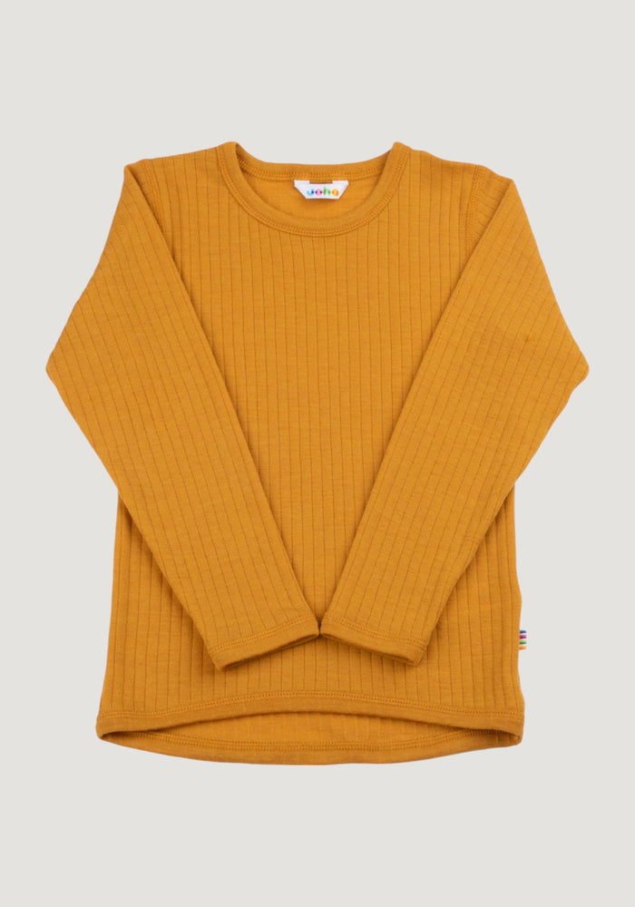 Bluză lână merinos - Basic Yellow 80