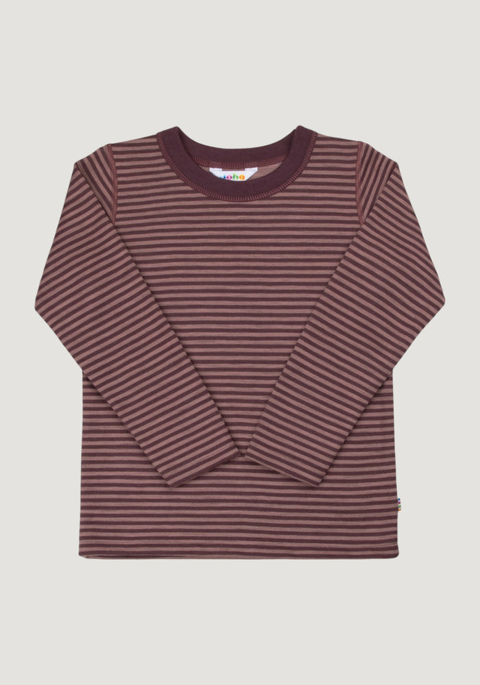 Bluză lână merinos - Mini Stripe Rose
