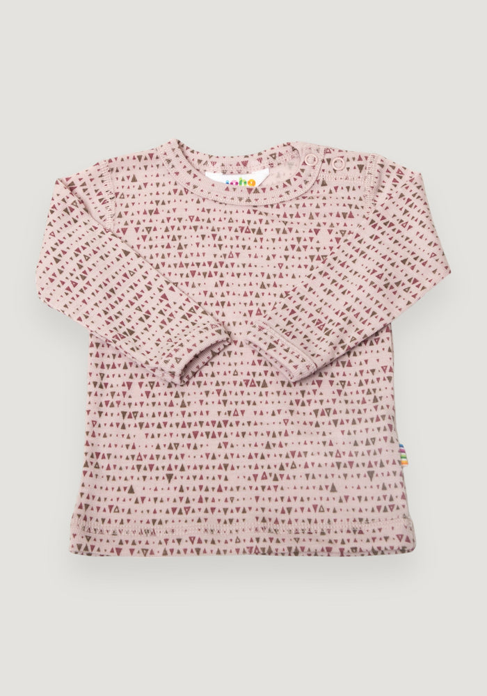 Bluză lână merinos - Triangle Pink 90