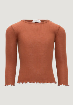 Bluză seamless lână merinos - Atlantic Frill Rust