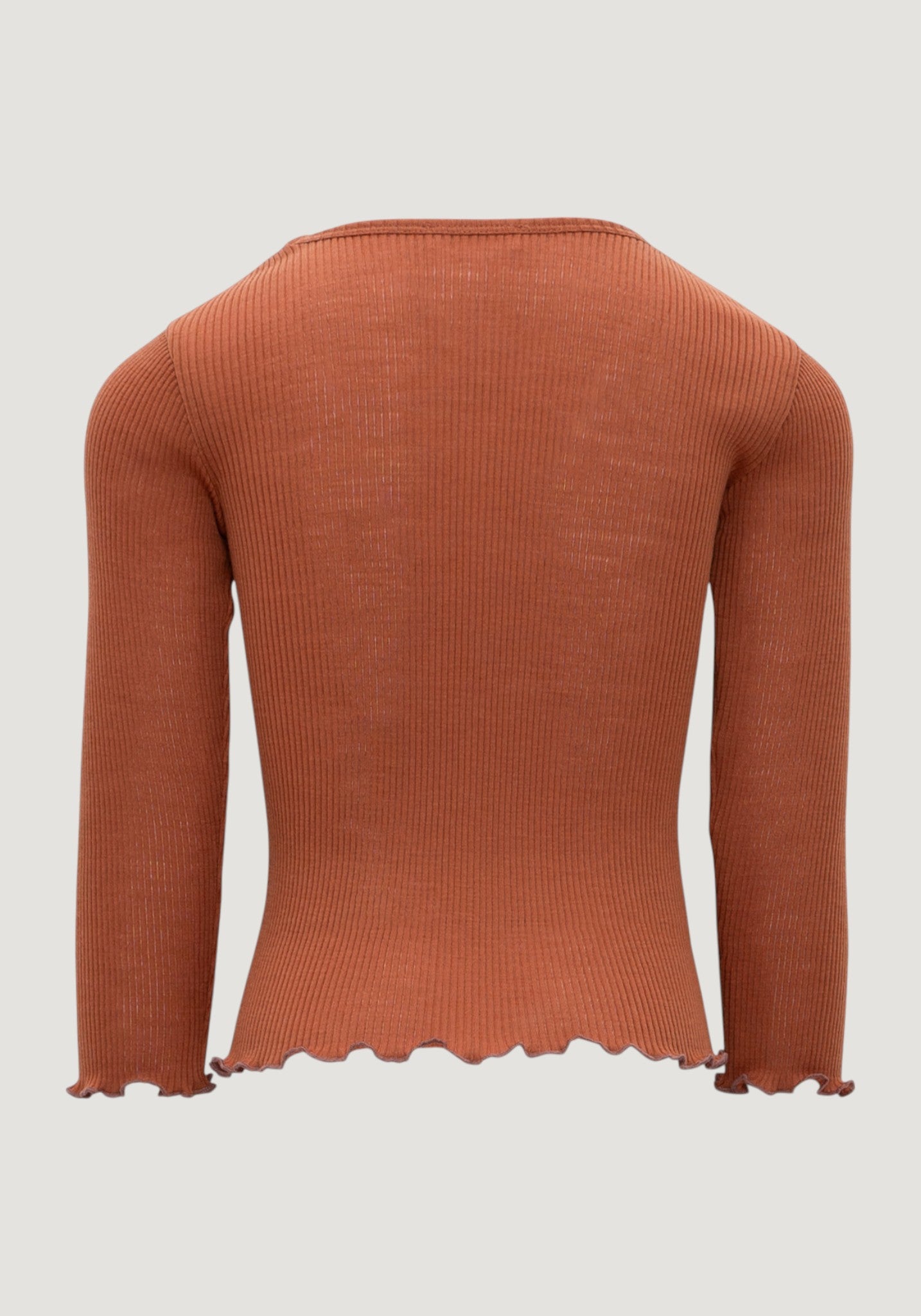 Bluză seamless lână merinos - Atlantic Frill Rust