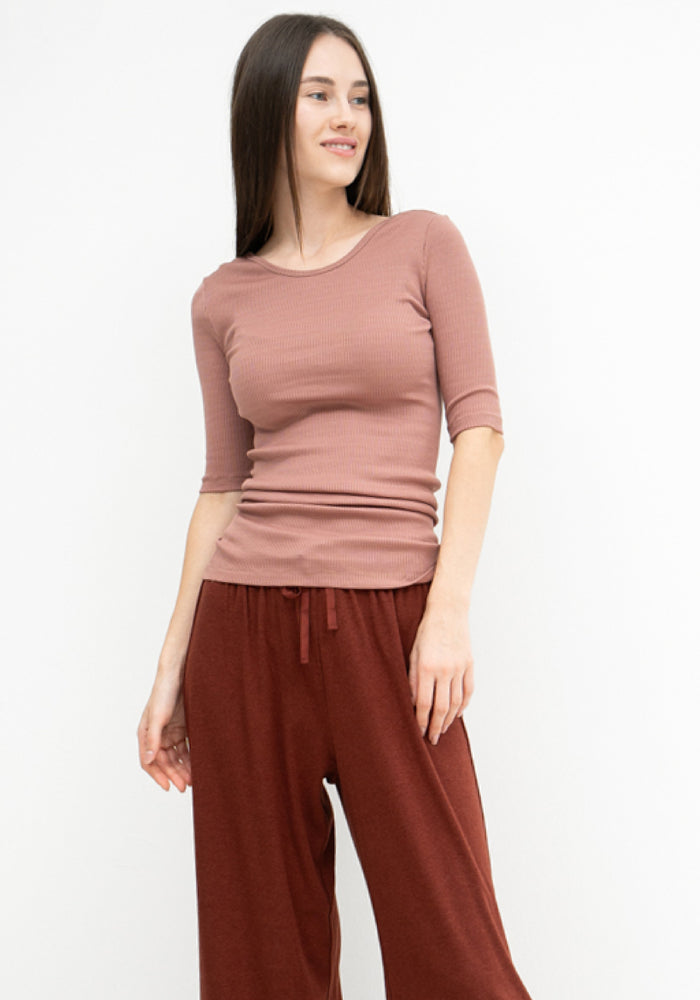 Bluză seamless din mătase - Gym Antique Rose