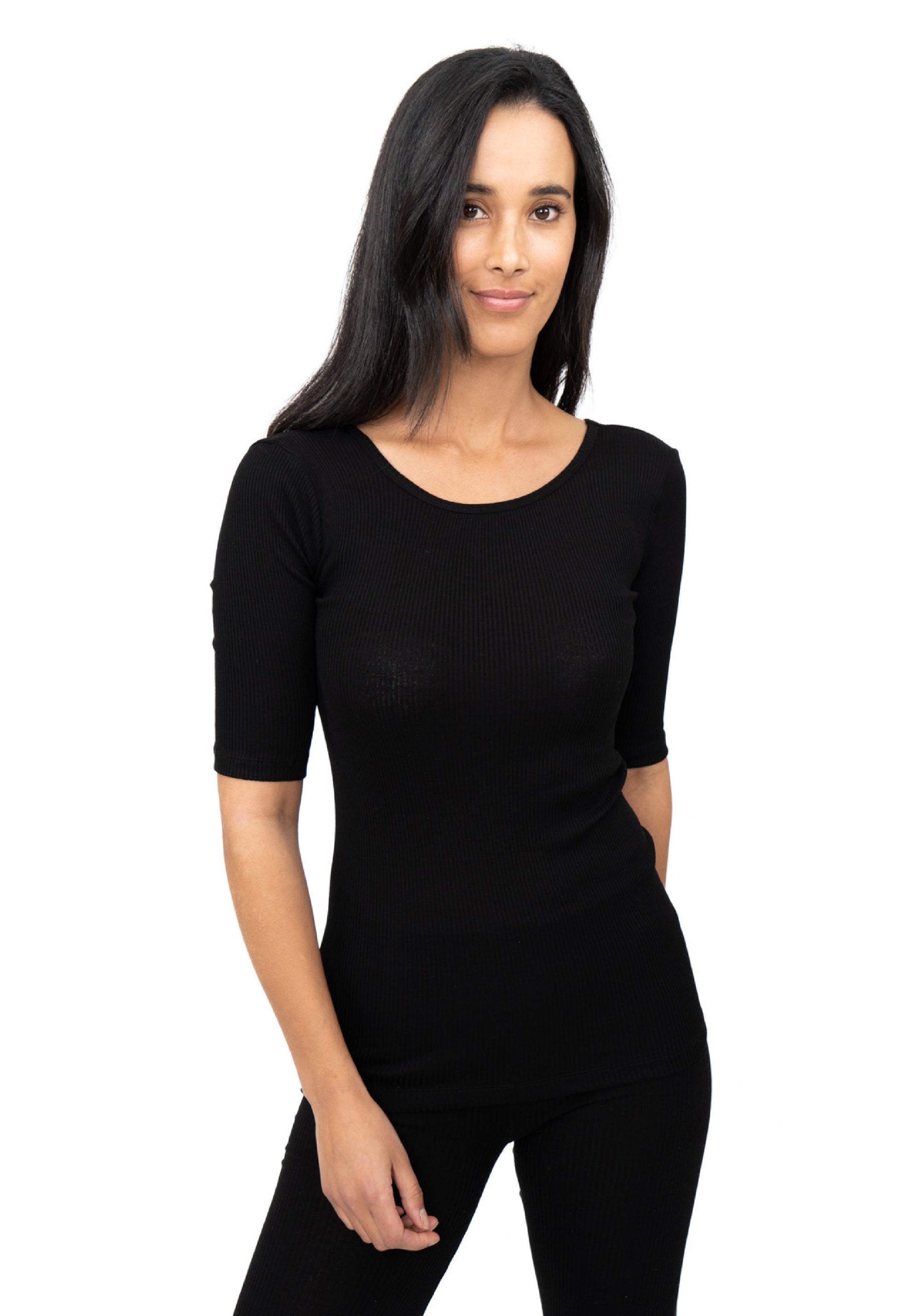 Bluză seamless din mătase - Gym Black