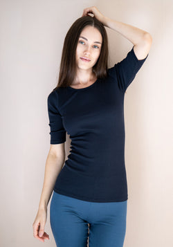 Bluză seamless din mătase - Gym Dark Blue