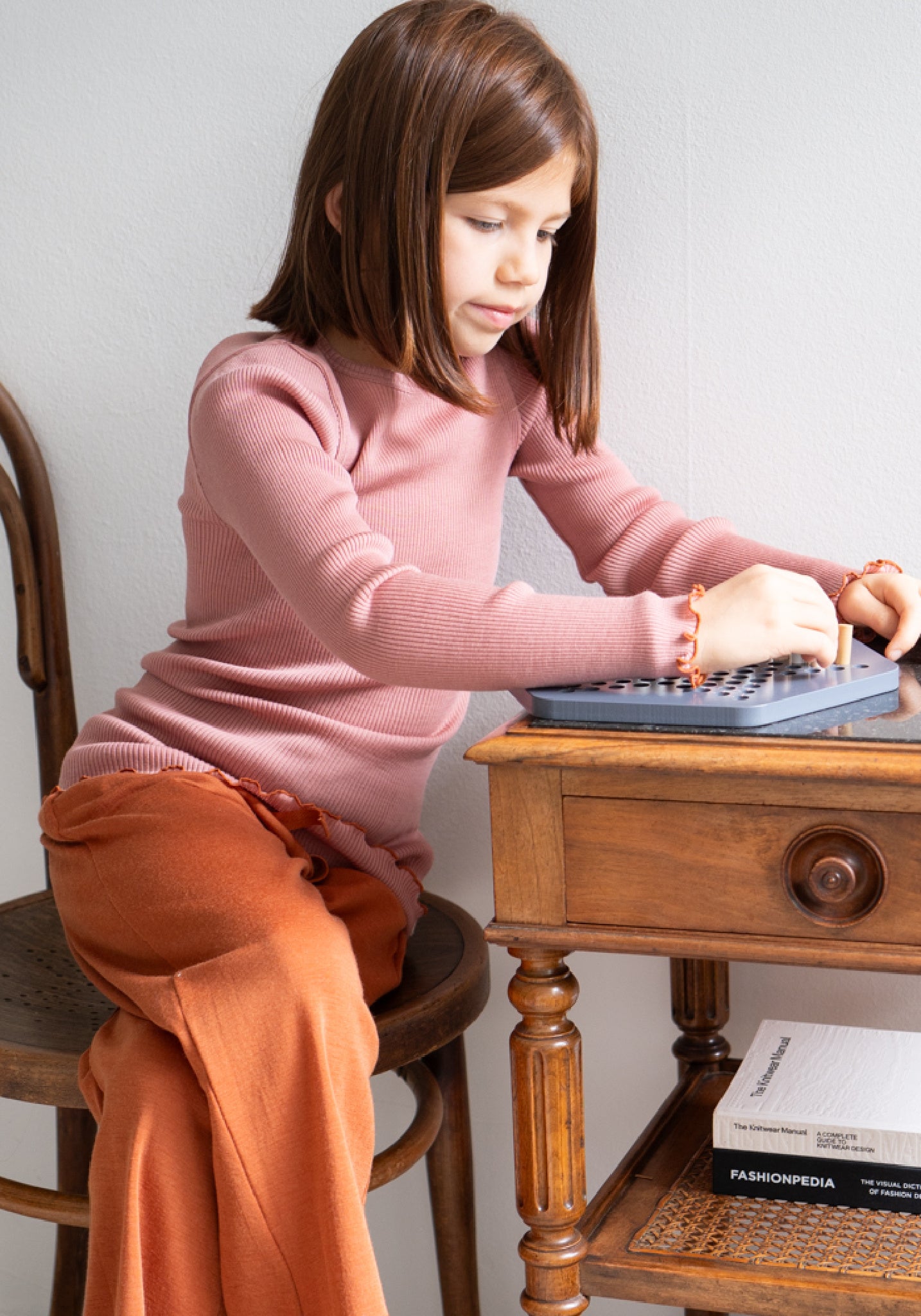 Bluză seamless lână merinos - Atlantic Frill Rose