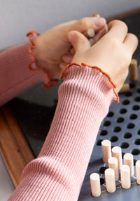 Bluză seamless lână merinos - Atlantic Frill Rose
