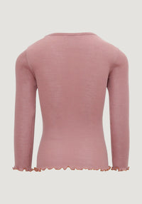Bluză seamless lână merinos - Atlantic Frill Rose