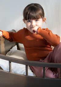 Bluză seamless lână merinos - Atlantic Frill Rust