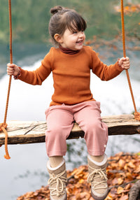 Bluză seamless lână merinos - Atlantic Frill Rust