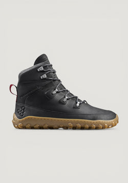 Bocanci drumeție Barefoot din piele - Tracker Leather AT II Women Obsidian