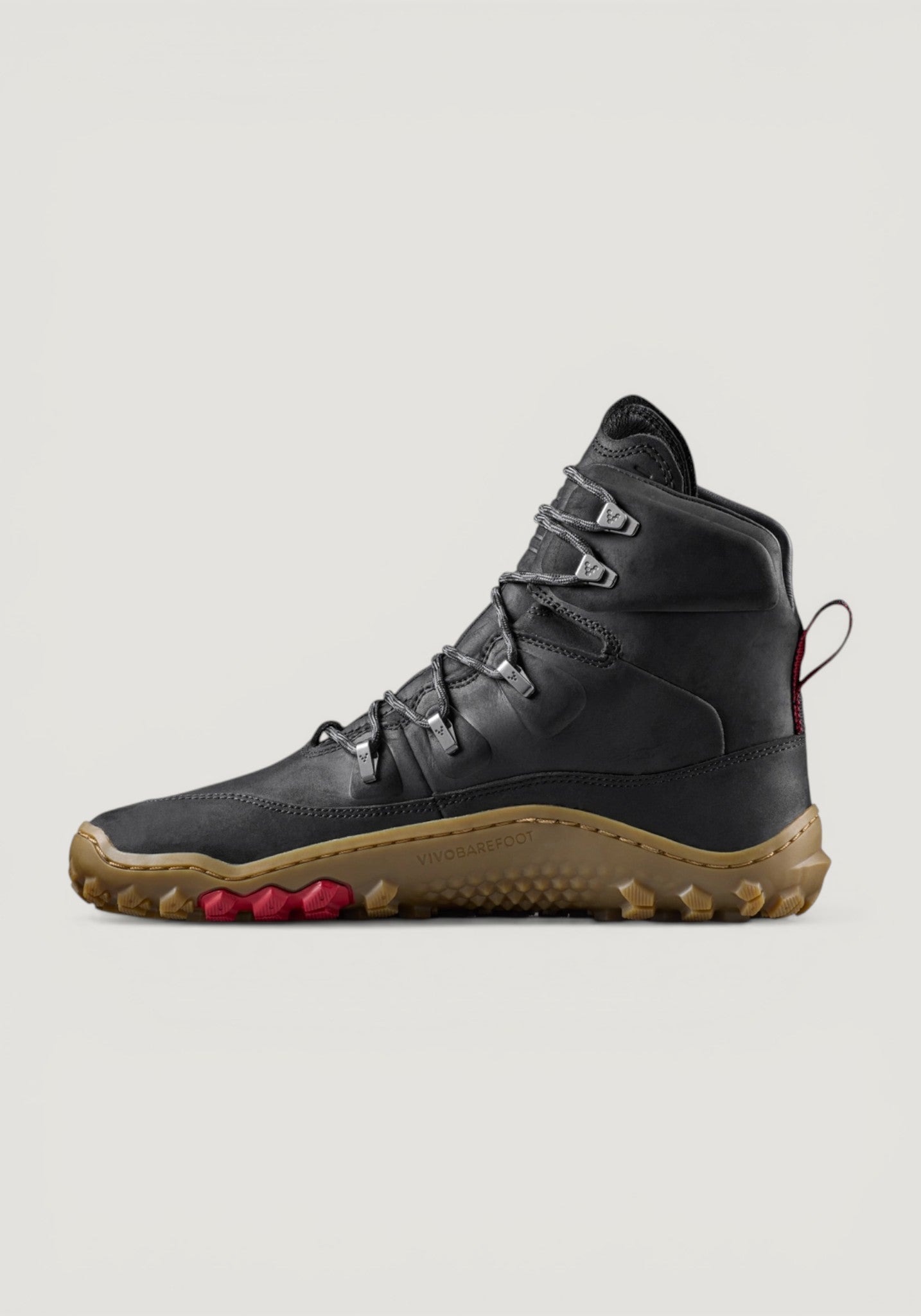 Bocanci drumeție Barefoot din piele - Tracker Leather AT II Men Obsidian