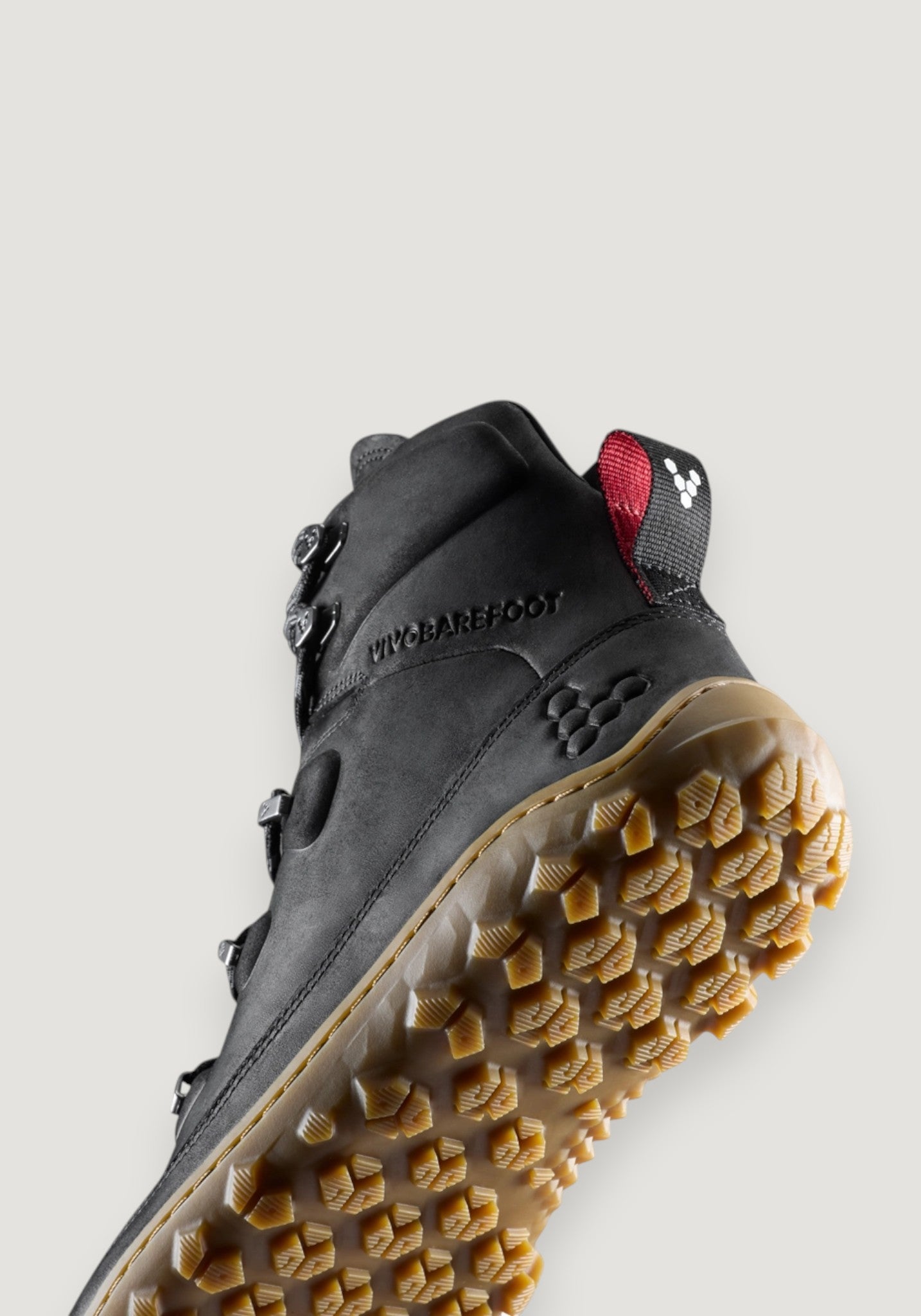 Bocanci drumeție Barefoot din piele - Tracker Leather AT II Men Obsidian