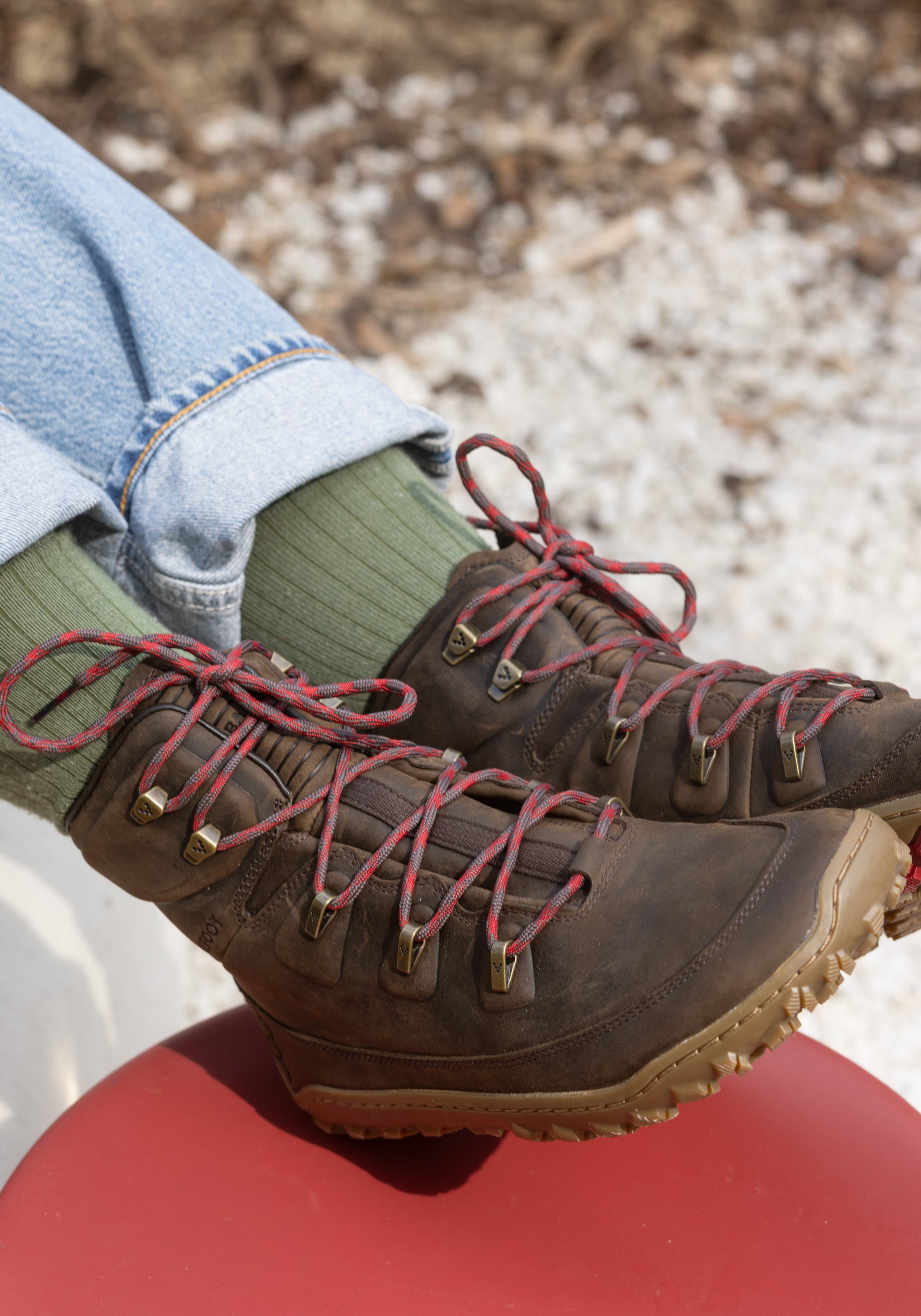 Bocanci drumeție Barefoot din piele - Tracker Leather AT II Women Bracken