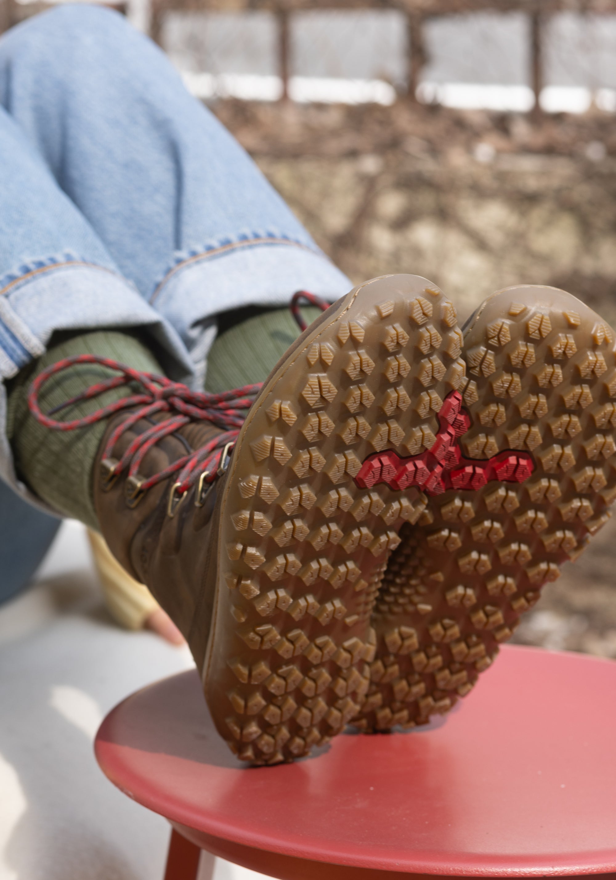 Bocanci drumeție Barefoot din piele - Tracker Leather AT II Women Bracken